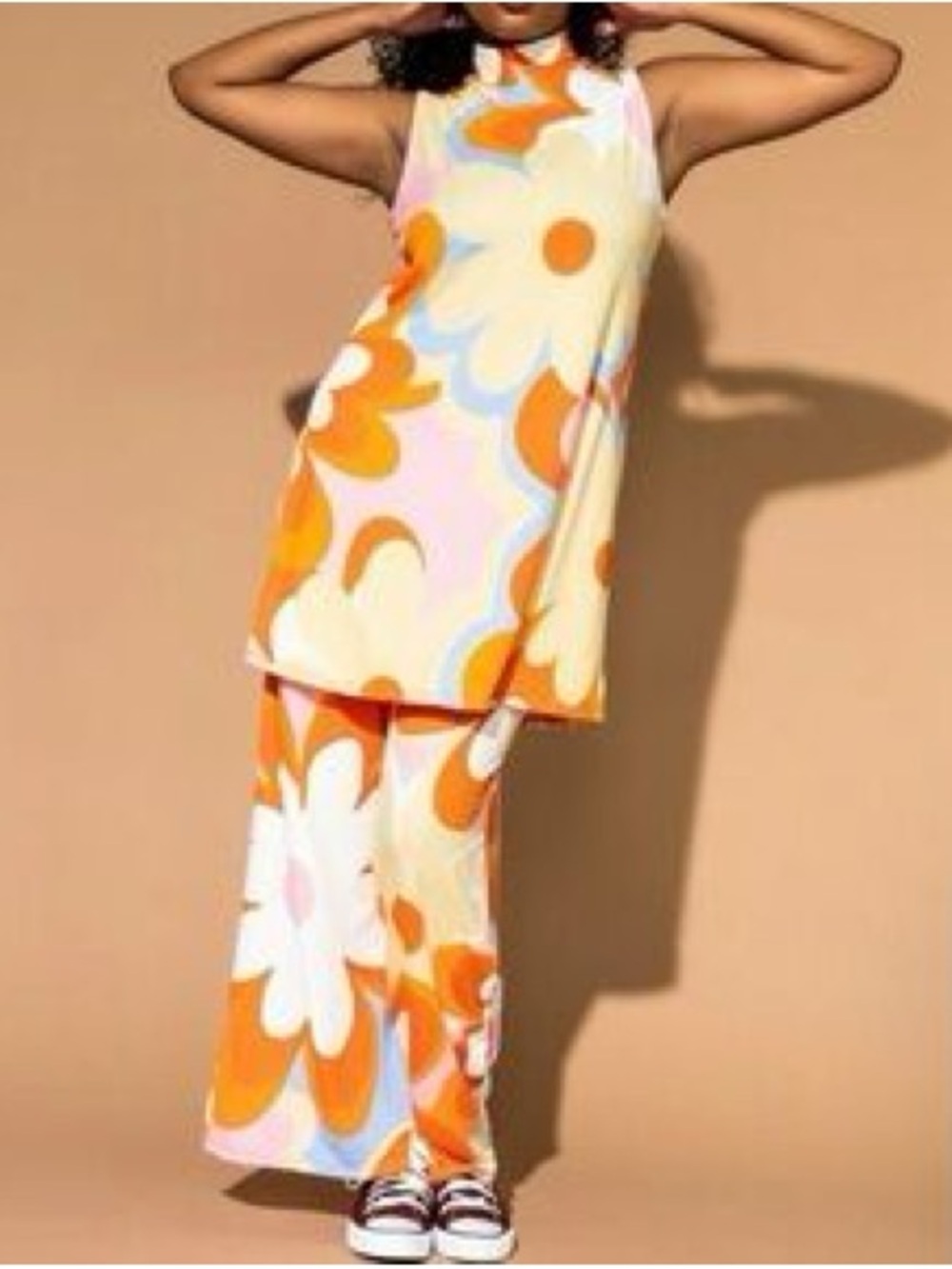 Dressed in Lala Gigi Two-Piece Top & Pants Set in Mod Floral